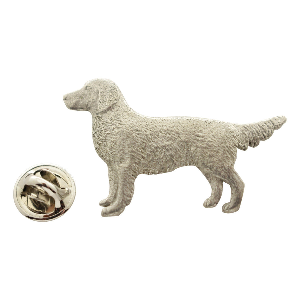 Golden Retriever Pin ~ Antiqued Pewter ~ Lapel Pin ~ Sarah's Treats & Treasures